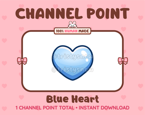 Blue Heart Twitch channel point icon.
