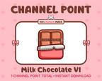 Milk Chocolate with wrapper Twitch channel point icon.