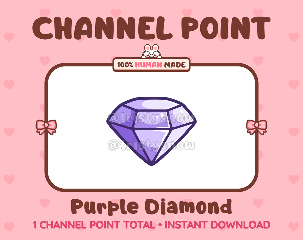 Purple Diamond Twitch channel point icon.