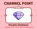 Purple Diamond Twitch channel point icon.