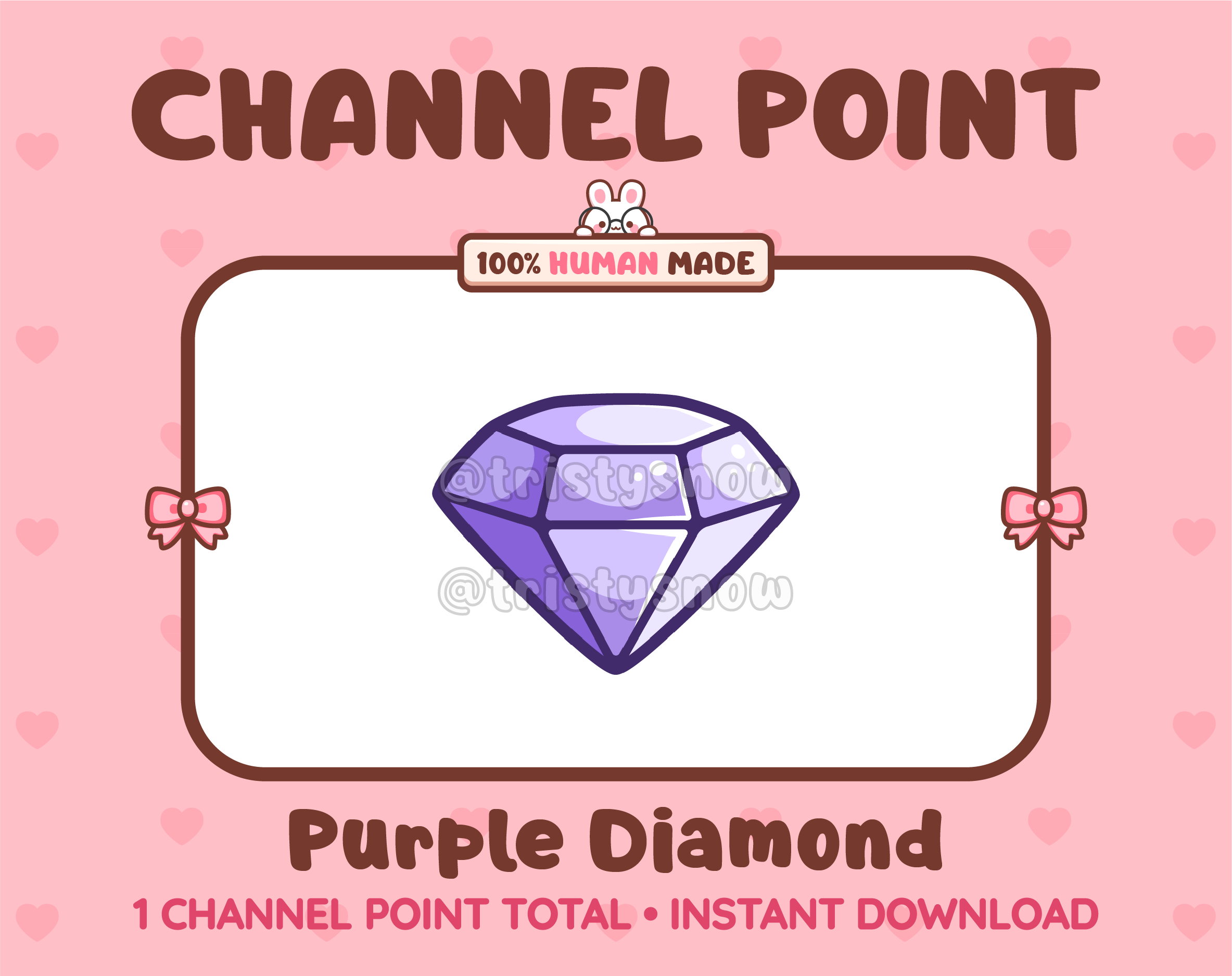 Purple Diamond Twitch channel point icon.