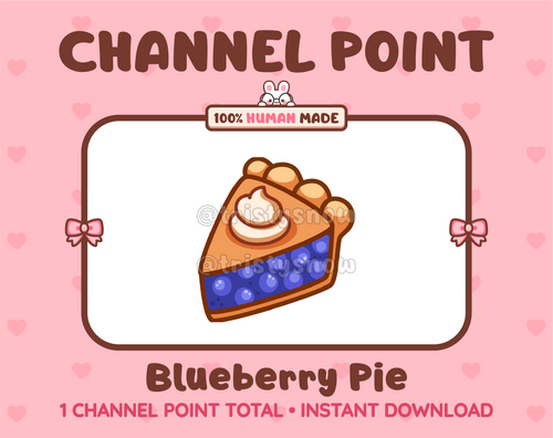 Blueberry Pie Twitch channel point icon.