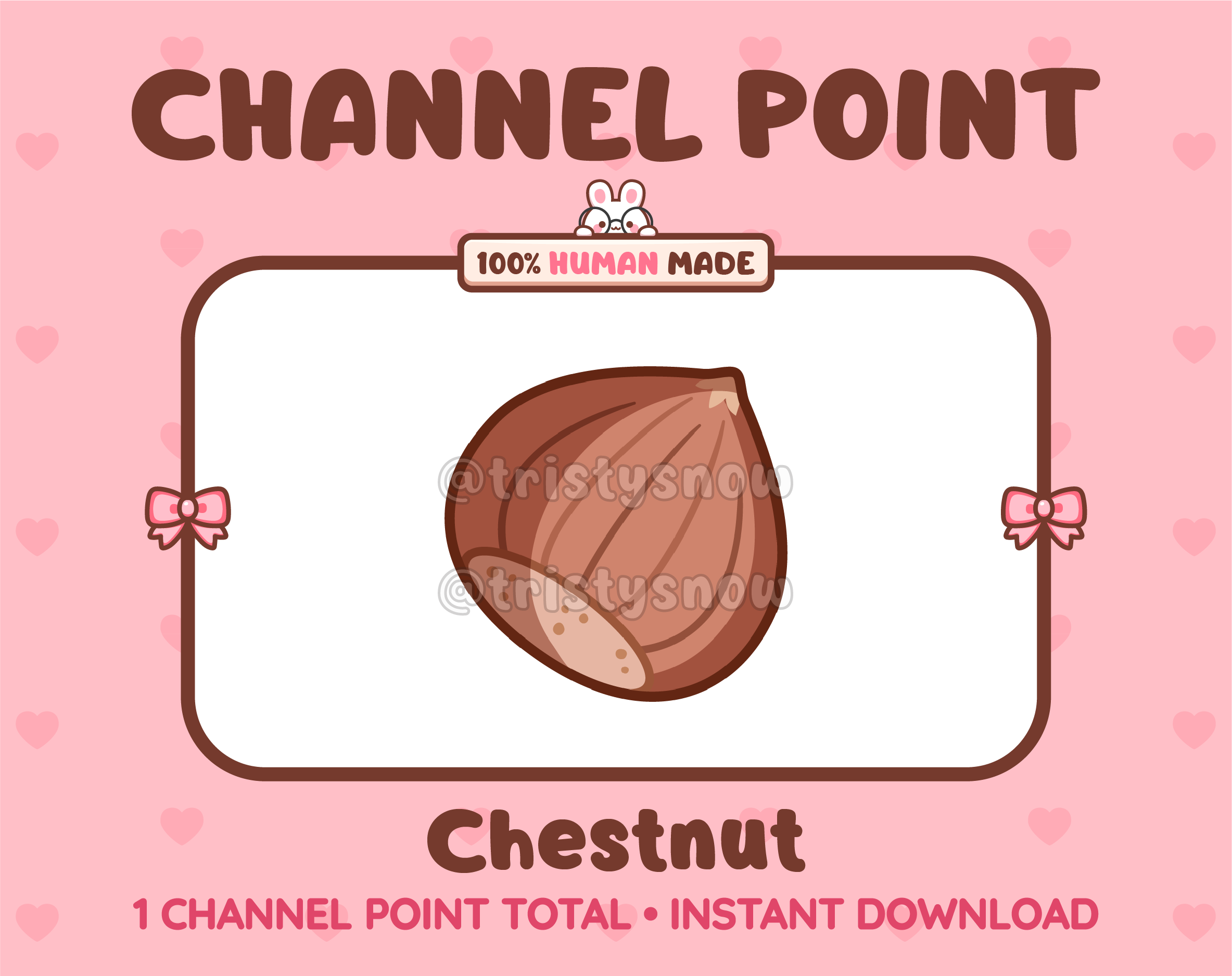 Chestnut Twitch channel point icon.