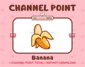Banana Twitch channel point icon.