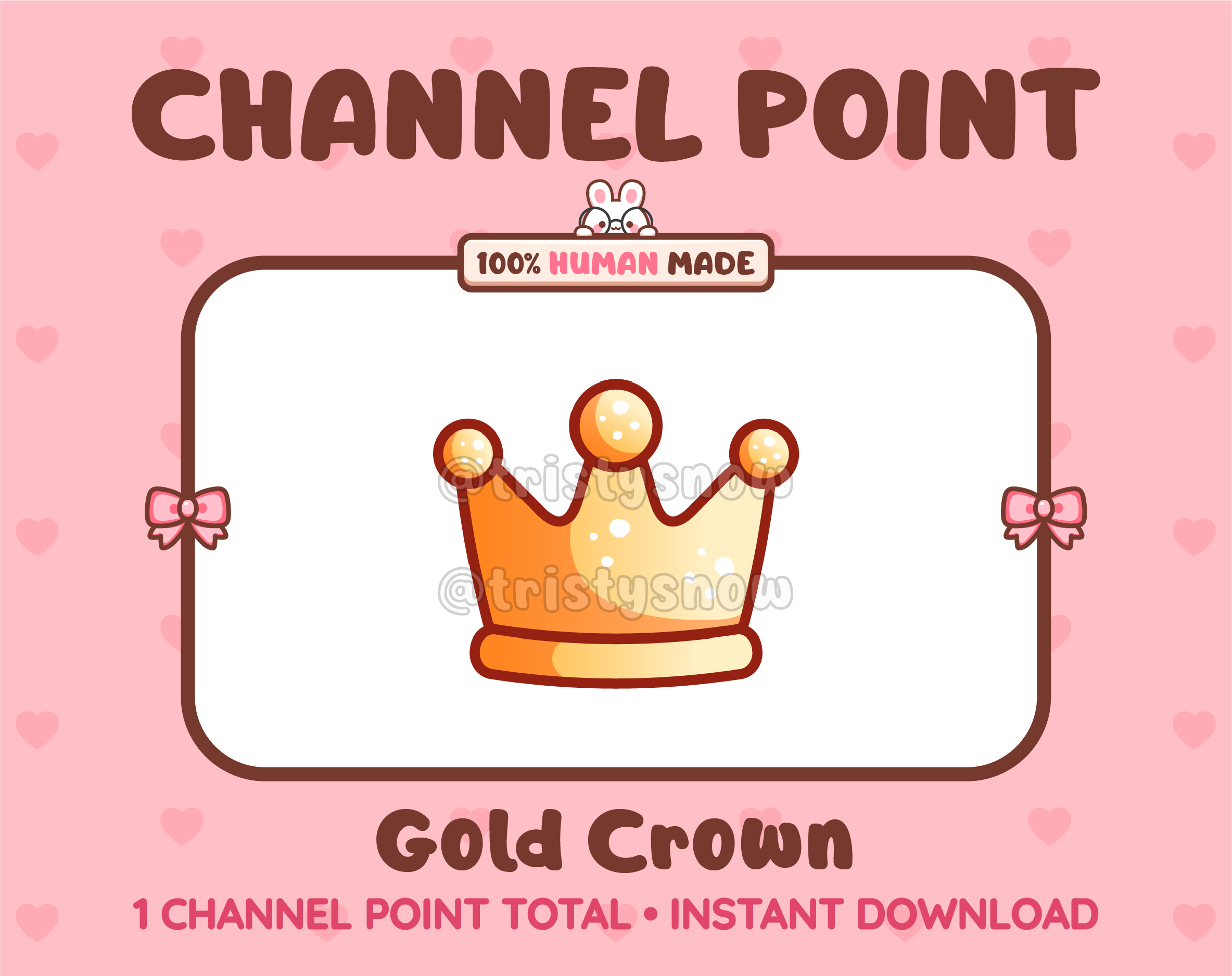Gold Crown Twitch channel point icon.