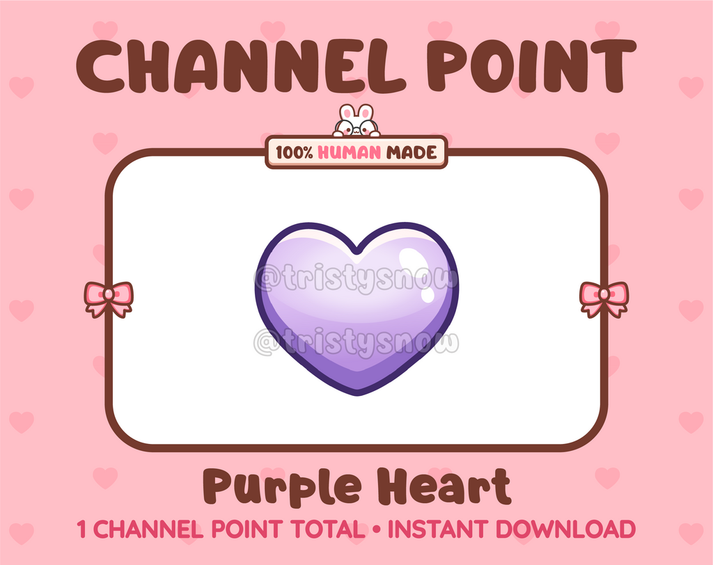Purple Heart Twitch channel point icon.