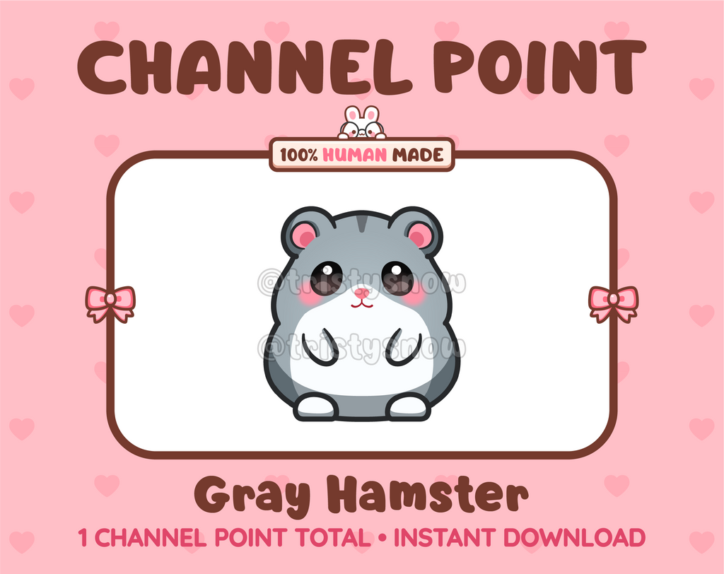 Gray Hamster Twitch channel point icon.