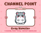 Gray Hamster Twitch channel point icon.