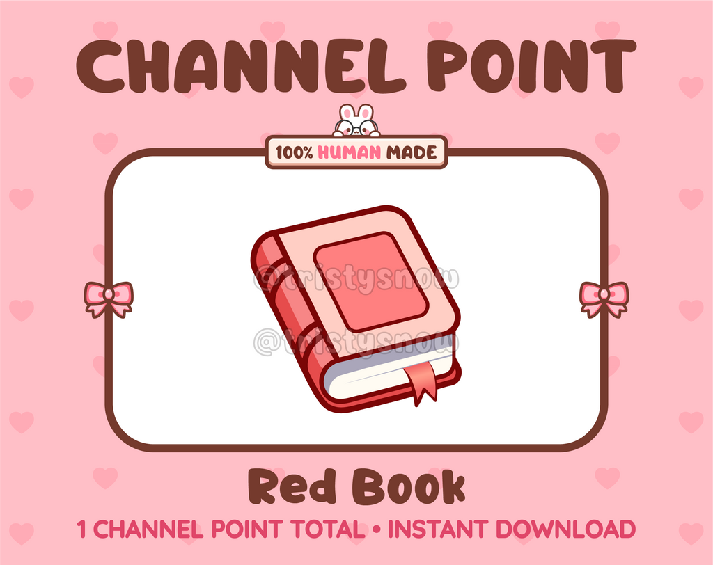 Red Book Twitch channel point icon.