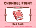 Red Book Twitch channel point icon.