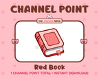 Red Book Twitch channel point icon.