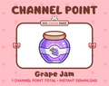 Grape Jam Twitch channel point icon.
