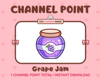 Grape Jam Twitch channel point icon.