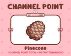 Pinecone Twitch channel point icon.