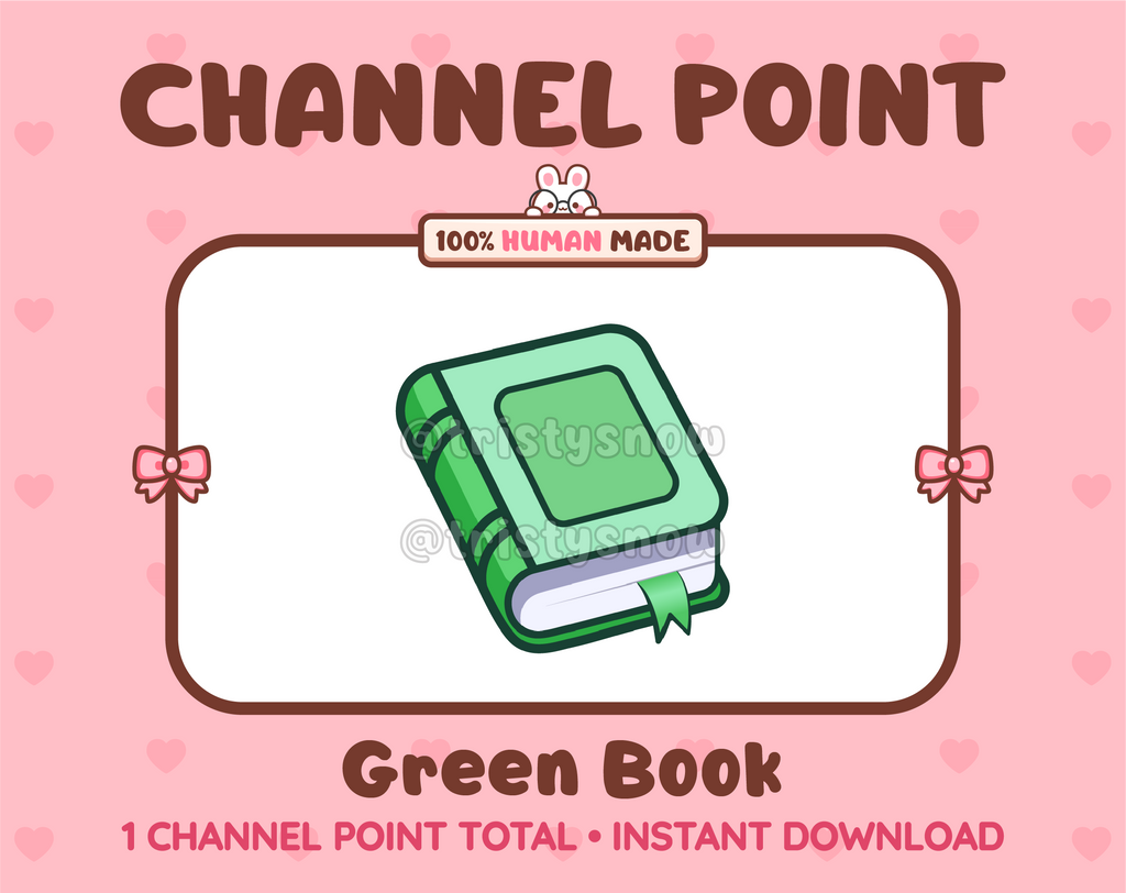 Green Book Twitch channel point icon.