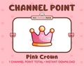 Pink Crown Twitch channel point icon.