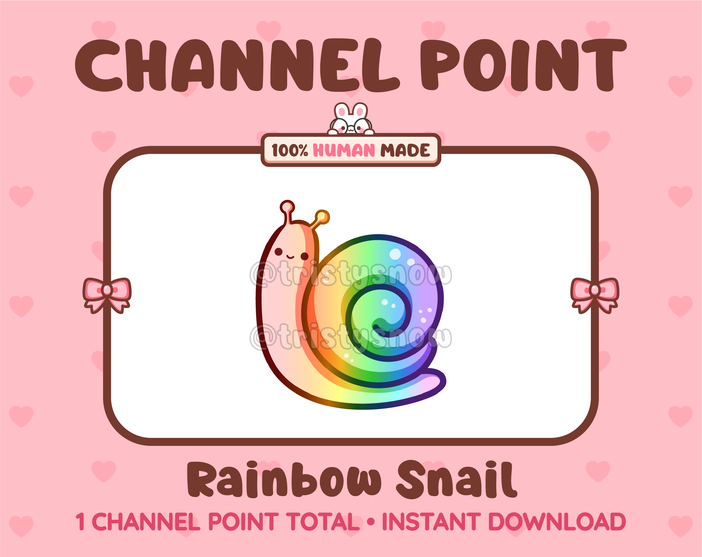 Rainbow Snail Twitch channel point icon.