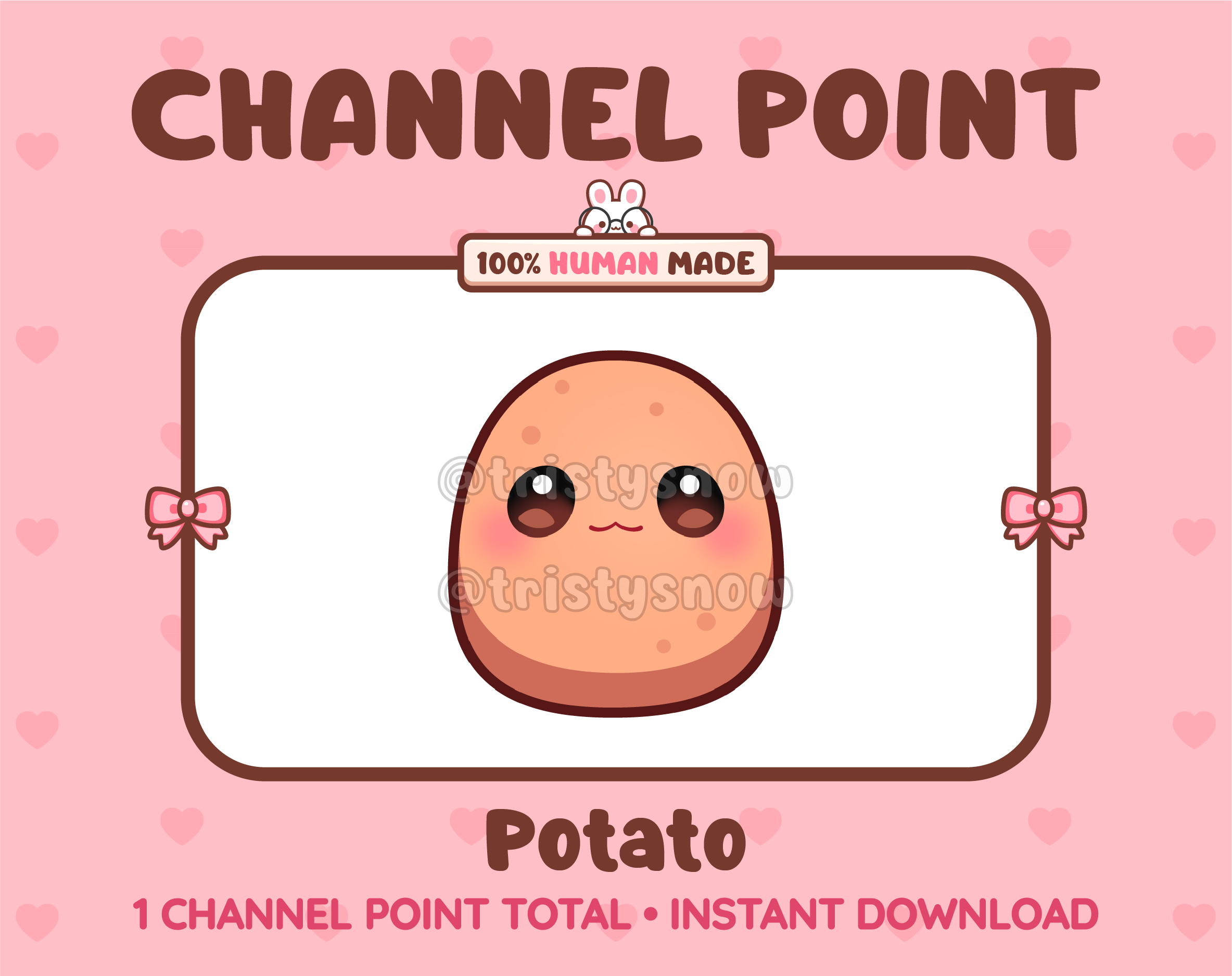 Potato Twitch channel point icon.