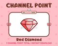 Red Diamond Twitch channel point icon.