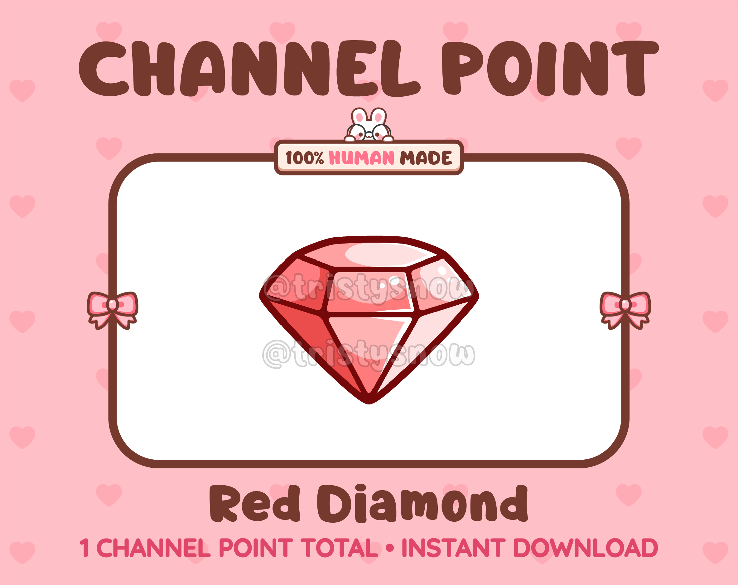 Red Diamond Twitch channel point icon.