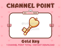Gold Key Twitch channel point icon.