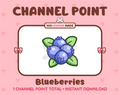 Blueberries Twitch channel point icon.