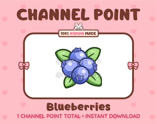 Blueberries Twitch channel point icon.