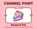 Rainbow Pie Twitch channel point icon.