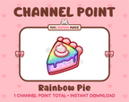 Rainbow Pie Twitch channel point icon.