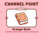 Orange Book Twitch channel point icon.