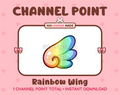 Rainbow Wing Twitch channel point icon.