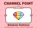 Rainbow Diamond Twitch channel point icon.