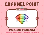 Rainbow Diamond Twitch channel point icon.