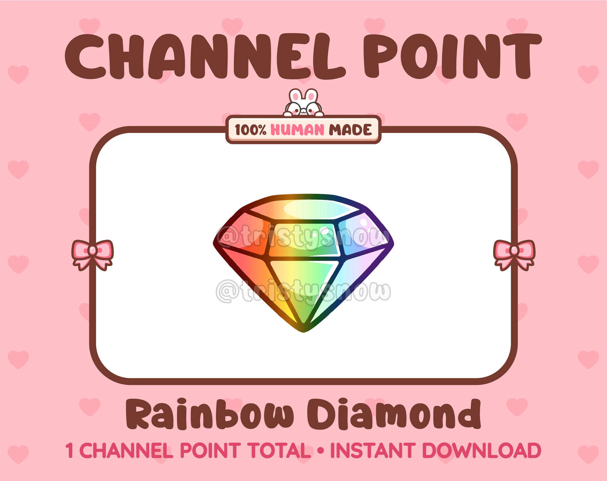 Rainbow Diamond Twitch channel point icon.