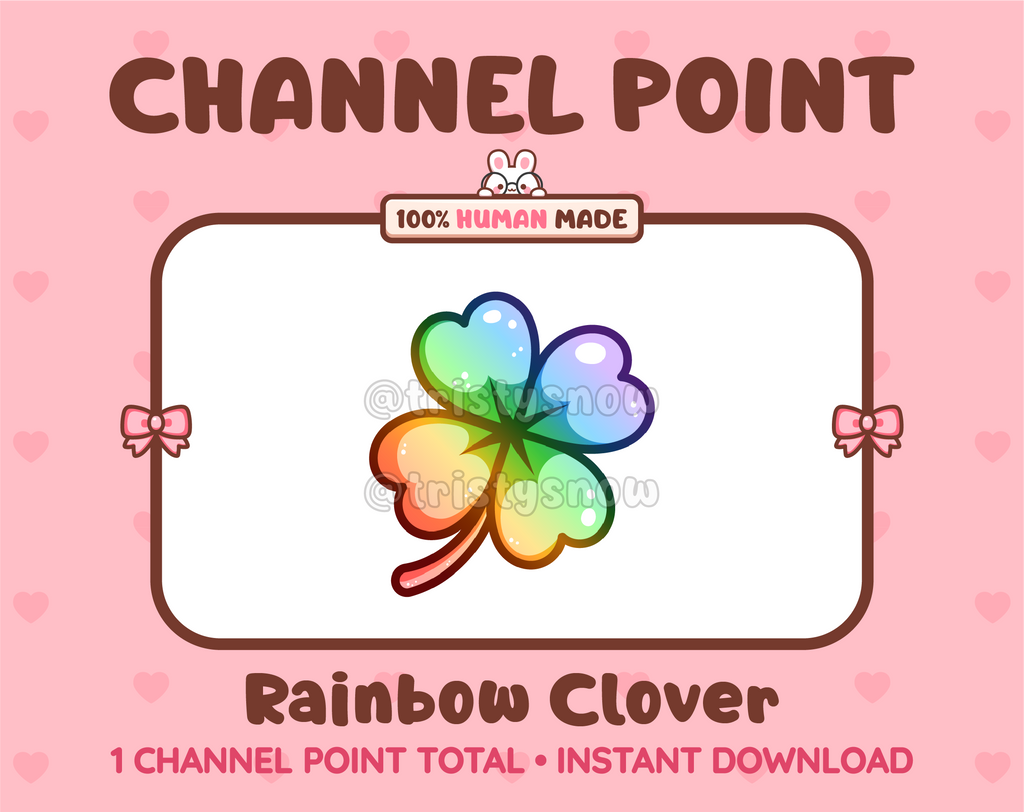 Rainbow Clover Twitch channel point icon.