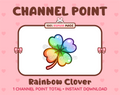 Rainbow Clover Twitch channel point icon.