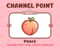 Peach Twitch channel point icon.