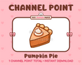 Pumpkin Pie Twitch channel point icon.