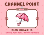 Pink Umbrella Twitch channel point icon.