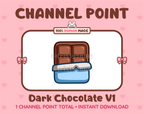 Dark Chocolate with wrapper Twitch channel point icon.