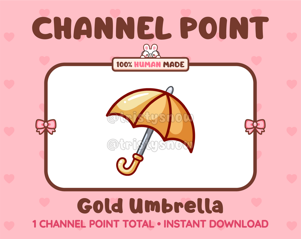 Gold Umbrella Twitch channel point icon.