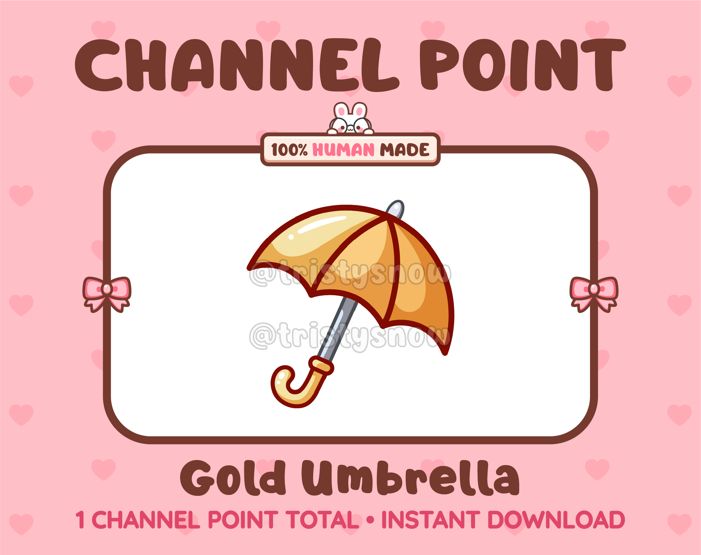 Gold Umbrella Twitch channel point icon.