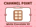 White Chocolate without wrapper Twitch channel point icon.