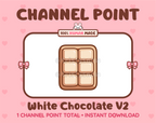 White Chocolate without wrapper Twitch channel point icon.