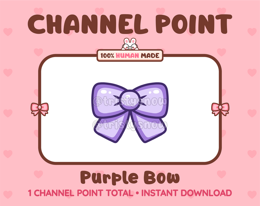 Purple Bow Twitch channel point icon.