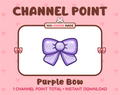 Purple Bow Twitch channel point icon.