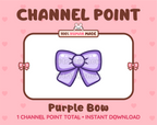 Purple Bow Twitch channel point icon.