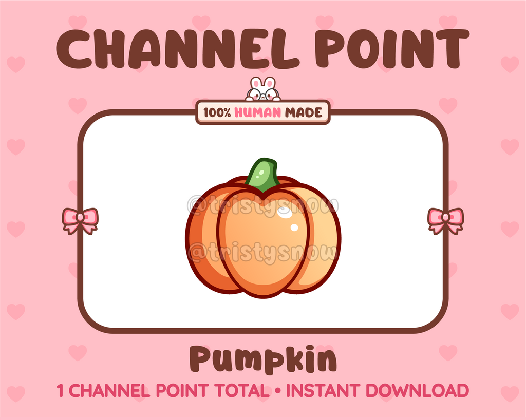 Pumpkin Twitch channel point icon.