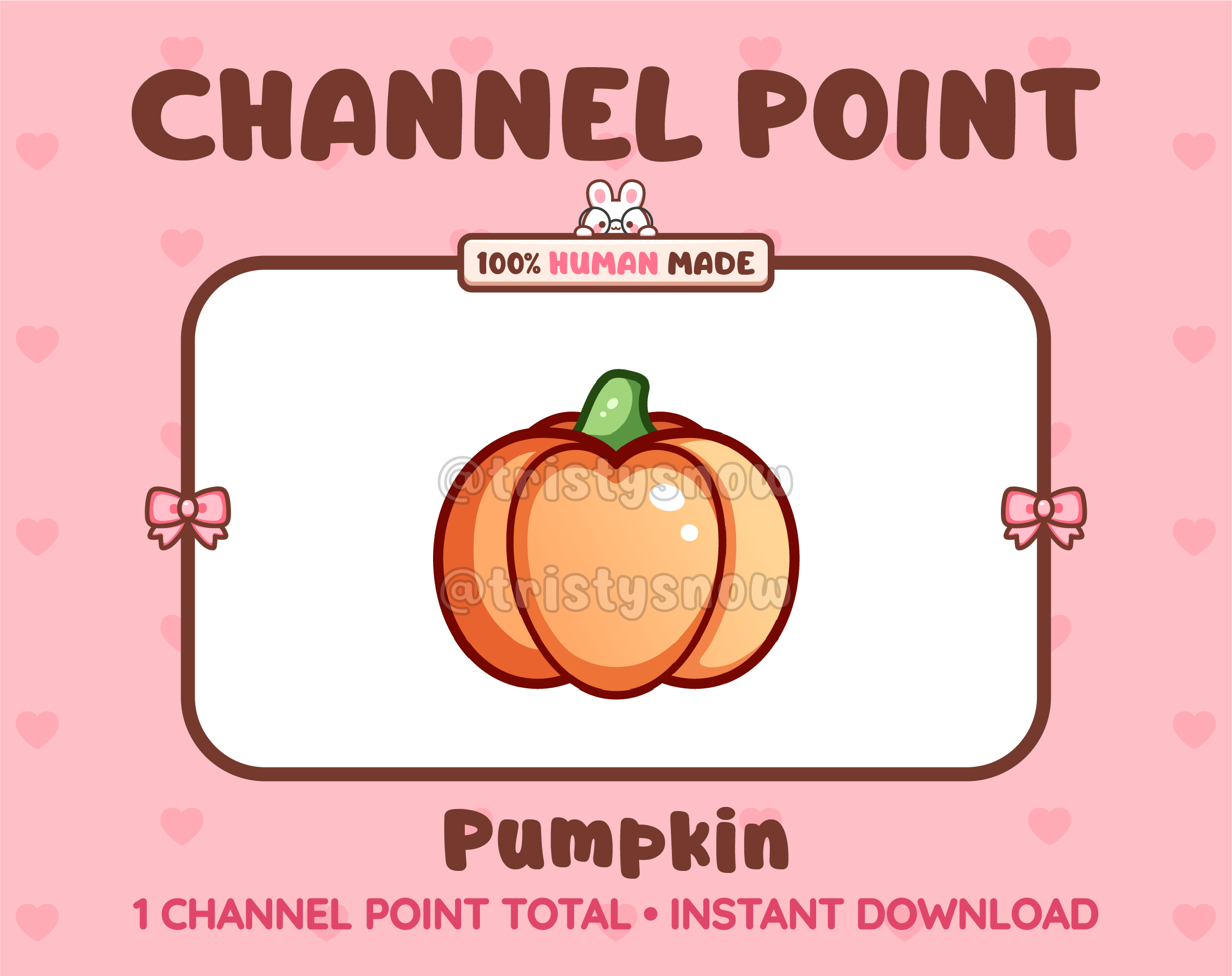 Pumpkin Twitch channel point icon.