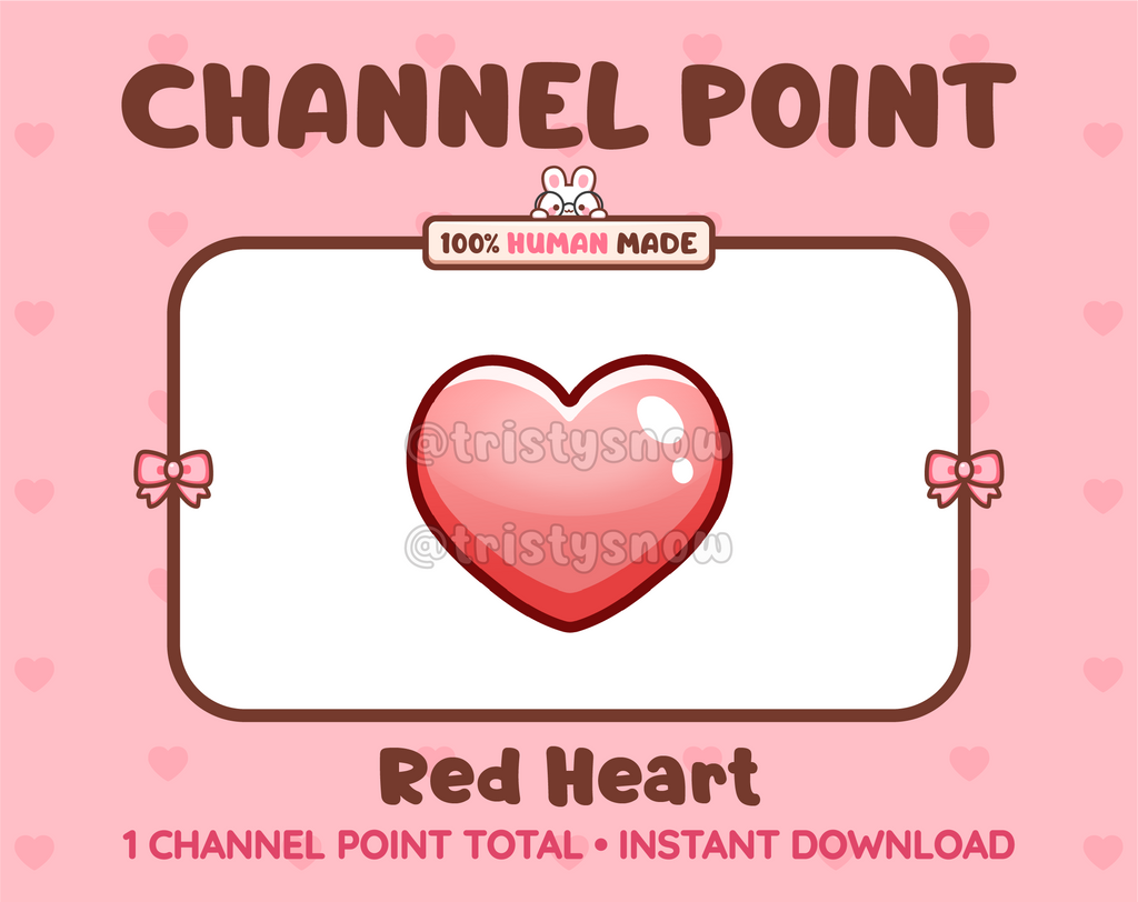 Red Heart Twitch channel point icon.